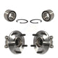 Front Rear Wheel Bearing And Hub Assembly Kit For 2016-2018 Honda Civic 2.0L with Naturally Aspirated K70-101764