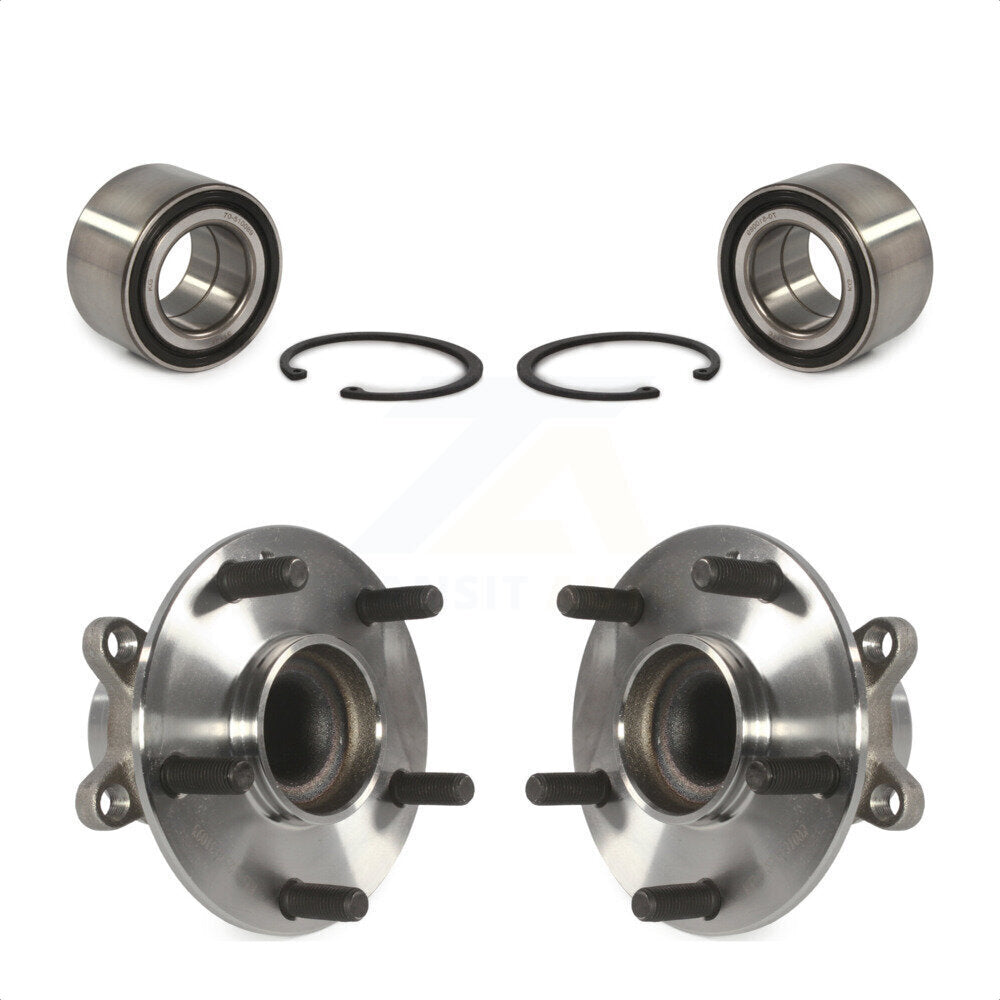 Front Rear Wheel Bearing And Hub Assembly Kit For 2016-2018 Honda Civic 2.0L with Naturally Aspirated K70-101764