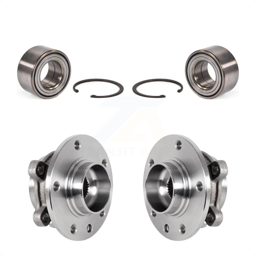 Front Rear Wheel Bearing And Hub Assembly Kit For 2016-2018 Fiat 500X AWD K70-101798