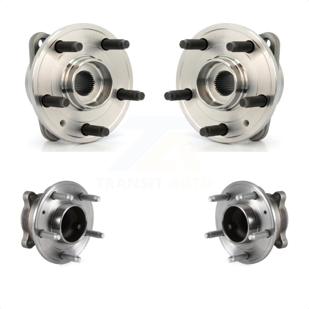 Front Rear Wheel Bearing & Hub Assembly Kit For 2013 Chevrolet Cruze With 16" Factory Wheels K70-101816