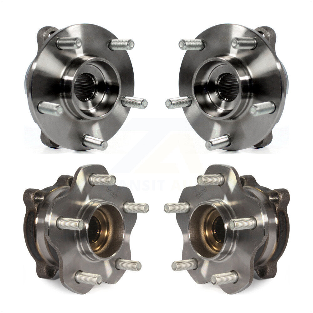 Front Rear Wheel Bearing & Hub Assembly Kit For 2006-2008 INFINITI M35 AWD K70-101993