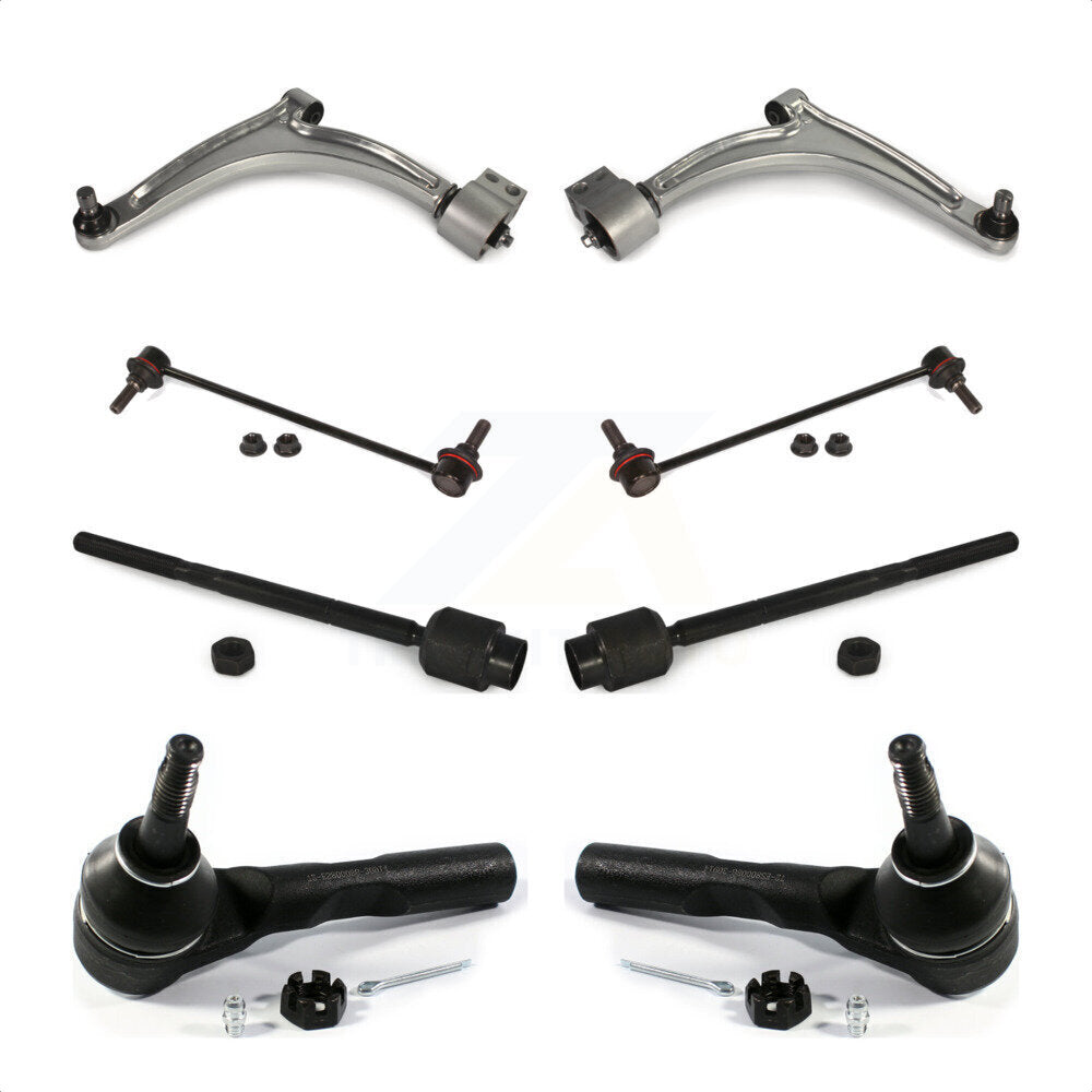 Front Suspension Control Arm And Ball Joint Assembly Steering Tie Rod End Stabilizer Bar Link Kit (8Pc) For Chevrolet Malibu Pontiac G6 Contains Rear Bushings K72-100125