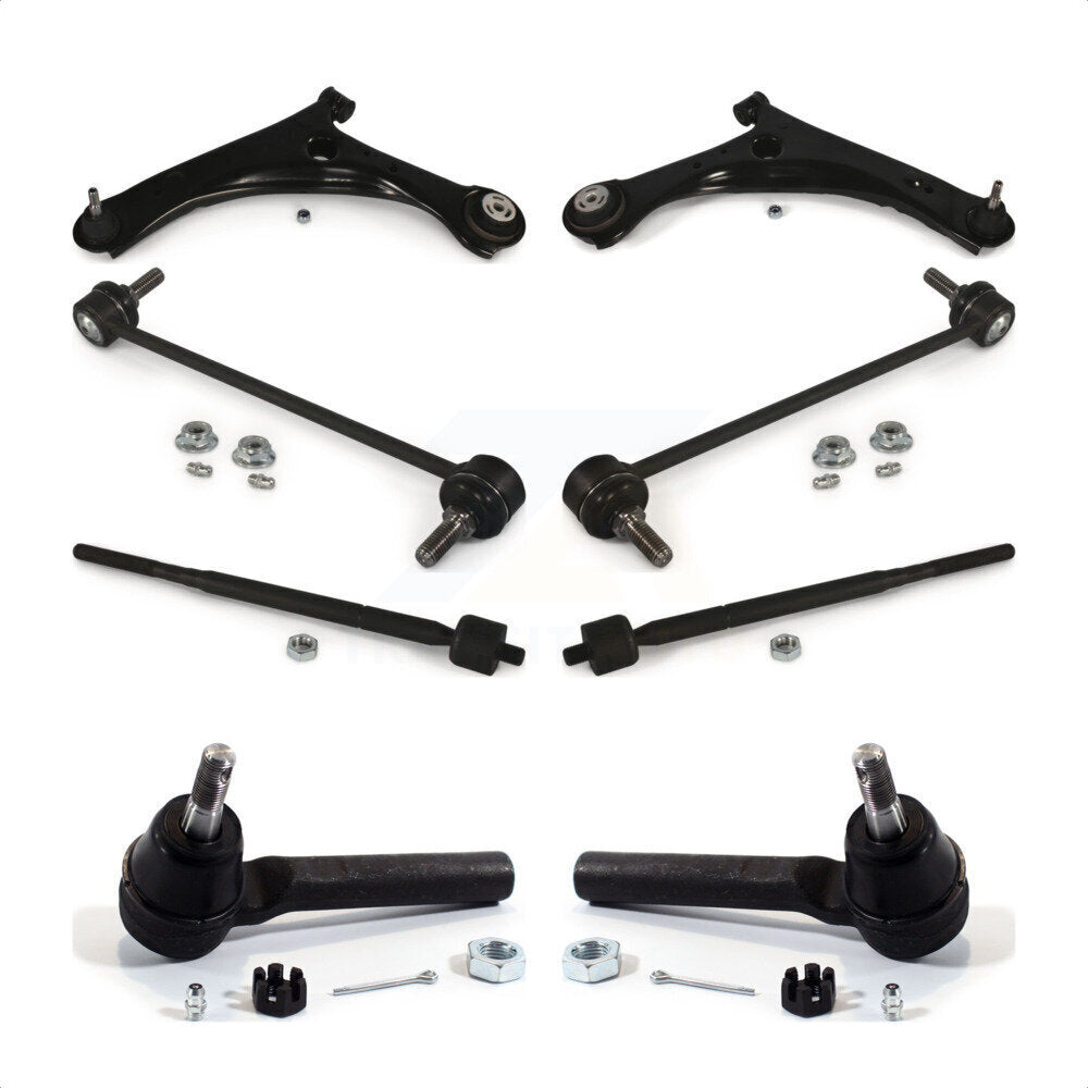 Front Suspension Control Arm And Ball Joint Assembly Steering Tie Rod End Stabilizer Bar Link Kit (8Pc) For Dodge Grand Caravan Chrysler Town & Country Ram C/V K72-100127