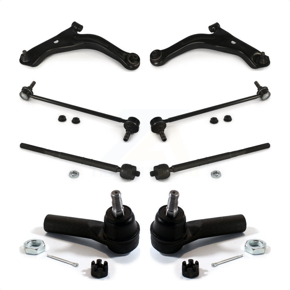 Front Suspension Control Arm And Ball Joint Assembly Steering Tie Rod End Stabilizer Bar Link Kit (8Pc) For 2008-2009 Mazda Tribute With 16mm Diameter Thread At Outer K72-100130