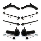 Front Suspension Control Arm And Ball Joint Assembly Steering Tie Rod End Stabilizer Bar Link Kit (8Pc) For 2008-2009 Mazda Tribute With 16mm Diameter Thread At Outer K72-100130