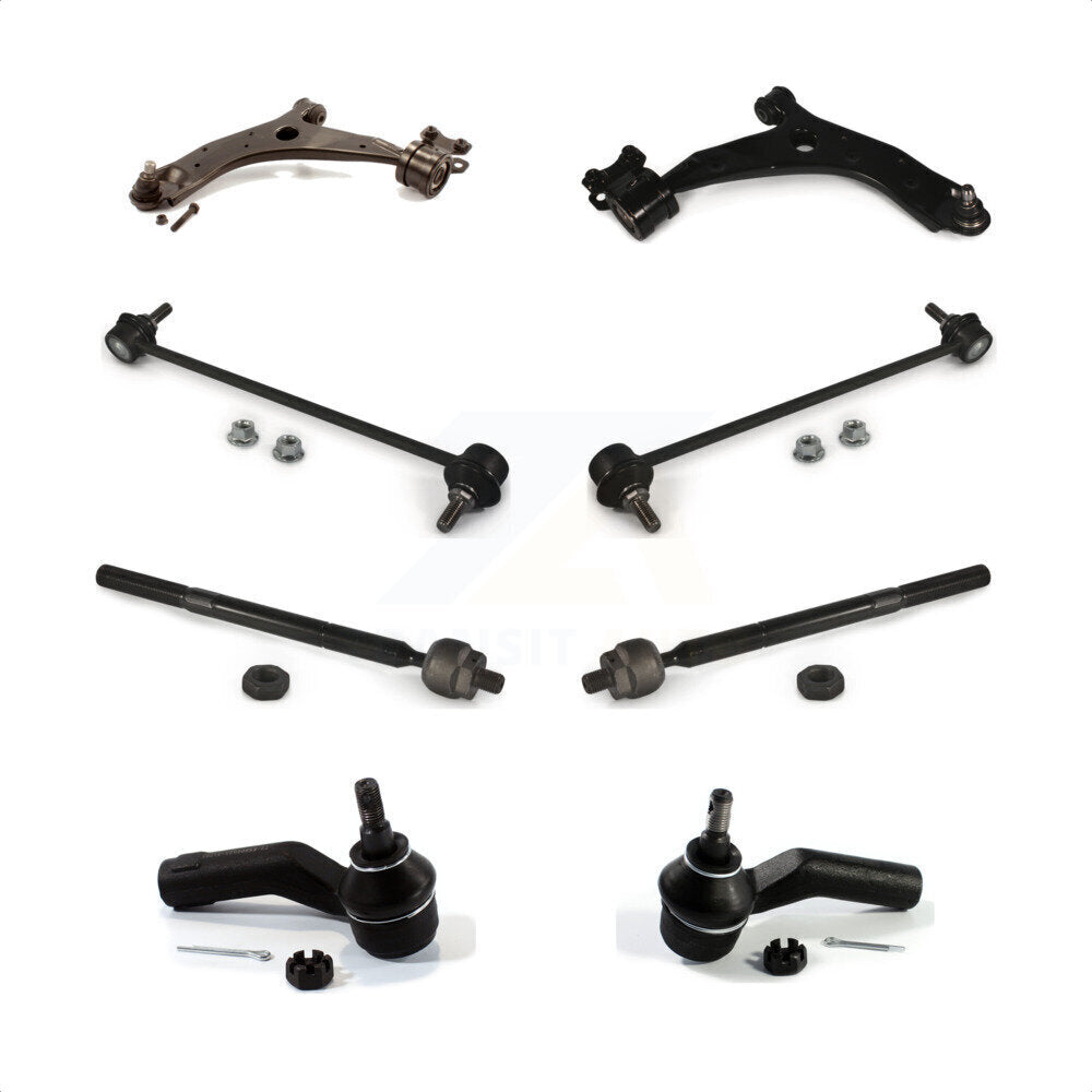 Front Suspension Control Arm And Ball Joint Assembly Steering Tie Rod End Stabilizer Bar Link Kit (8Pc) For Mazda 3 5 Sport K72-100149