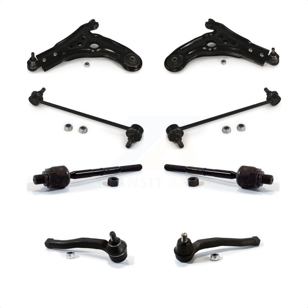 Front Suspension Control Arm And Ball Joint Assembly Steering Tie Rod End Stabilizer Bar Link Kit (8Pc) For Chevrolet Aveo Aveo5 Pontiac G3 Suzuki Wave Wave5 Swift+ K72-100150