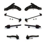 Front Suspension Control Arm And Ball Joint Assembly Steering Tie Rod End Stabilizer Bar Link Kit (8Pc) For Chevrolet Aveo Aveo5 Pontiac G3 Suzuki Wave Wave5 Swift+ K72-100150