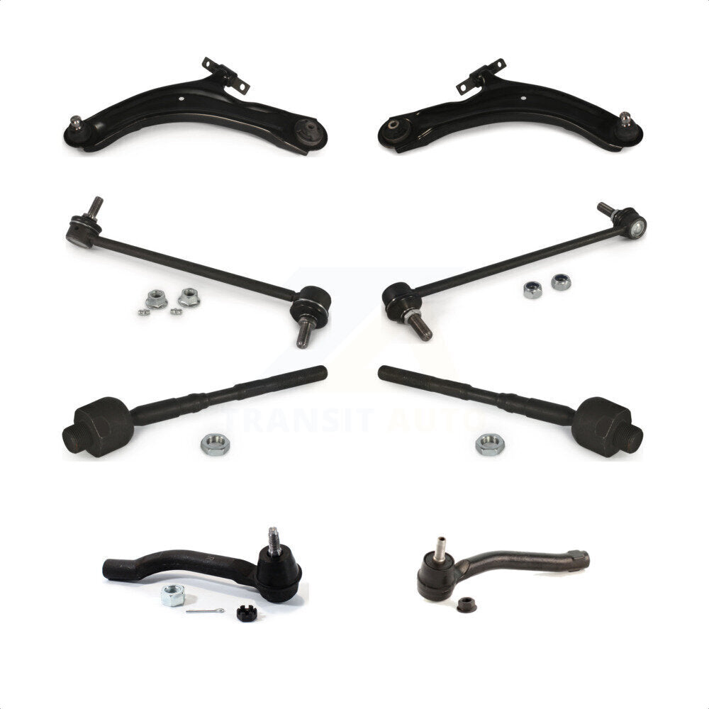 Front Suspension Control Arm And Ball Joint Assembly Steering Tie Rod End Stabilizer Bar Link Kit (8Pc) For 2008-2013 Nissan Rogue K72-100165
