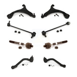 Front Suspension Control Arm And Ball Joint Assembly Steering Tie Rod End Stabilizer Bar Link Kit (8Pc) For 2012-2013 Hyundai Sonata GL GLS 12.64" Center To Length K72-100683