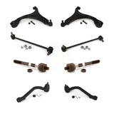 Front Suspension Control Arm And Ball Joint Assembly Steering Tie Rod End Stabilizer Bar Link Kit (8Pc) For 2012 Hyundai Sonata GL GLS 13.82" Center To Length K72-100684