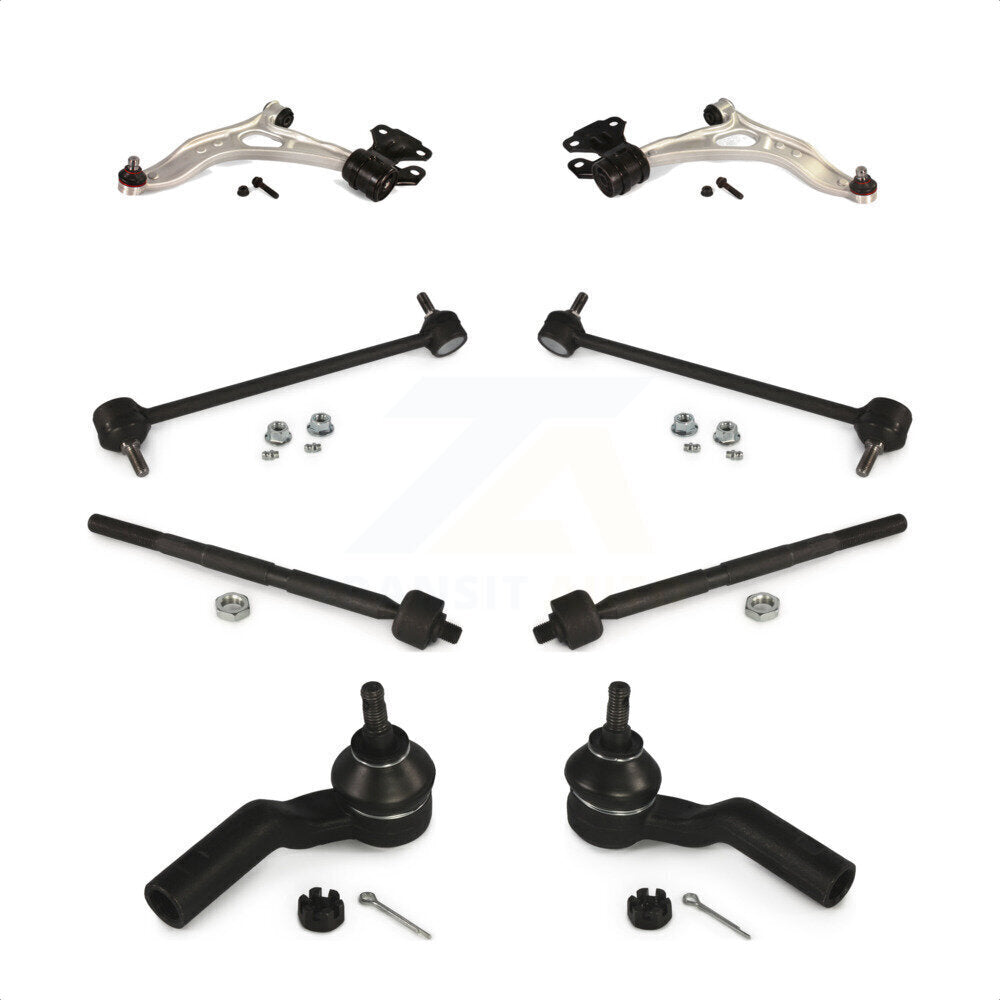 Front Suspension Control Arm And Ball Joint Assembly Steering Tie Rod End Stabilizer Bar Link Kit (8Pc) For Ford Focus C-Max K72-101130