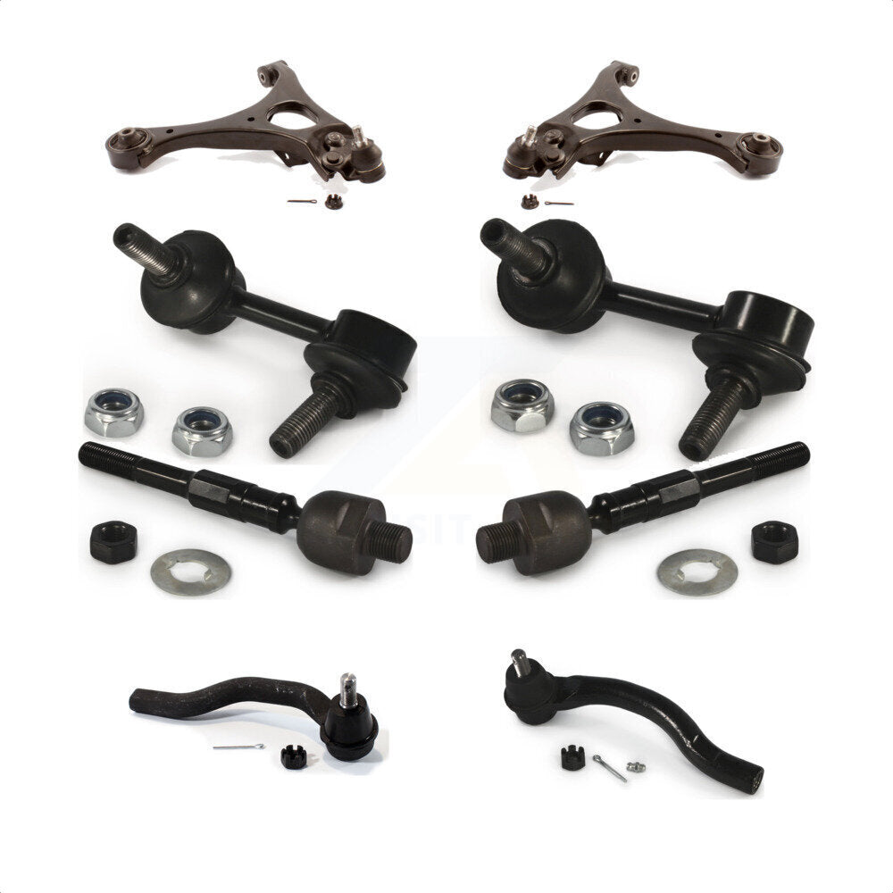Front Suspension Control Arm And Ball Joint Assembly Steering Tie Rod End Stabilizer Bar Link Kit (8Pc) For Honda Civic 1.8L K72-101131