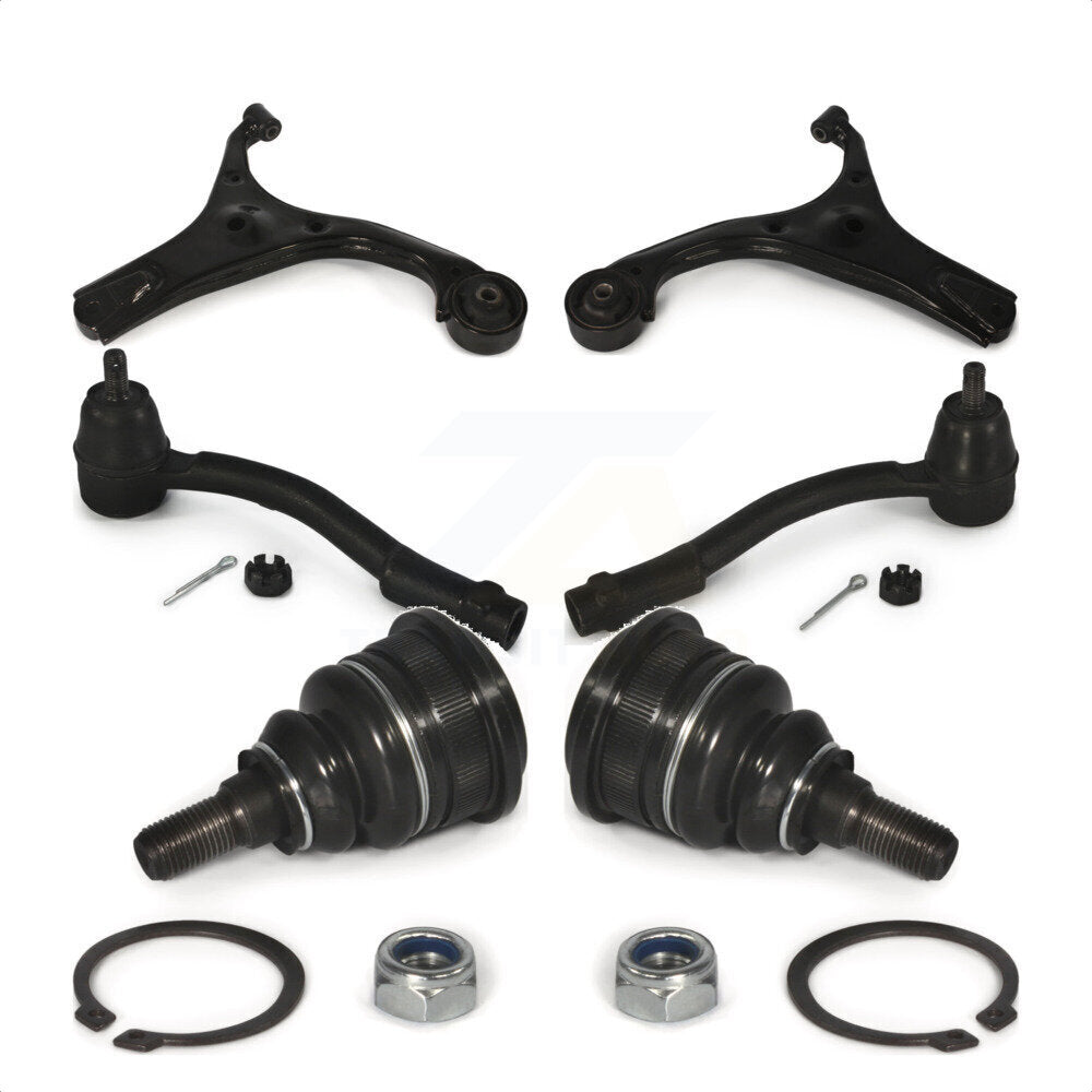 Front Suspension Control Arm With Tie Rod End And Ball Joint Kit (6Pc) For 2006 Hyundai Accent Hatchback K72-101284