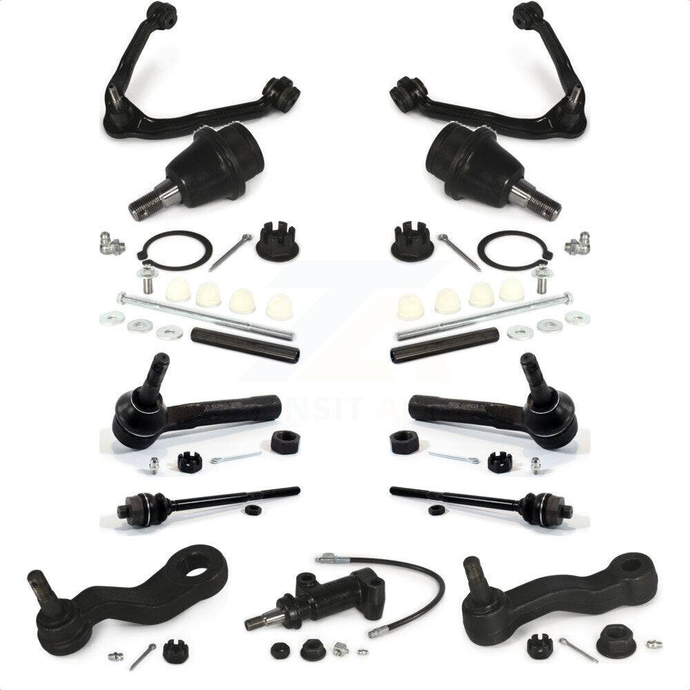 Front Control Arms Assembly And Lower Ball Joints Tie Rods Link Sway Bar Suspension Kit (13Pc) For Chevrolet Silverado 1500 GMC Tahoe Sierra Suburban Yukon XL Avalanche Cadillac Classic Escalade ESV EXT Without Frame Bracket K72-101303