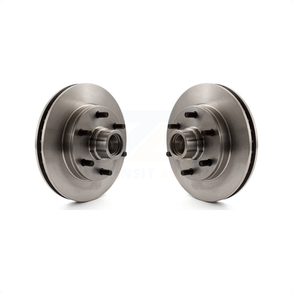 Front Disc Brake Rotors And Hub Assembly Pair For Chevrolet C2500 Express 2500 GMC Savana K8-100008