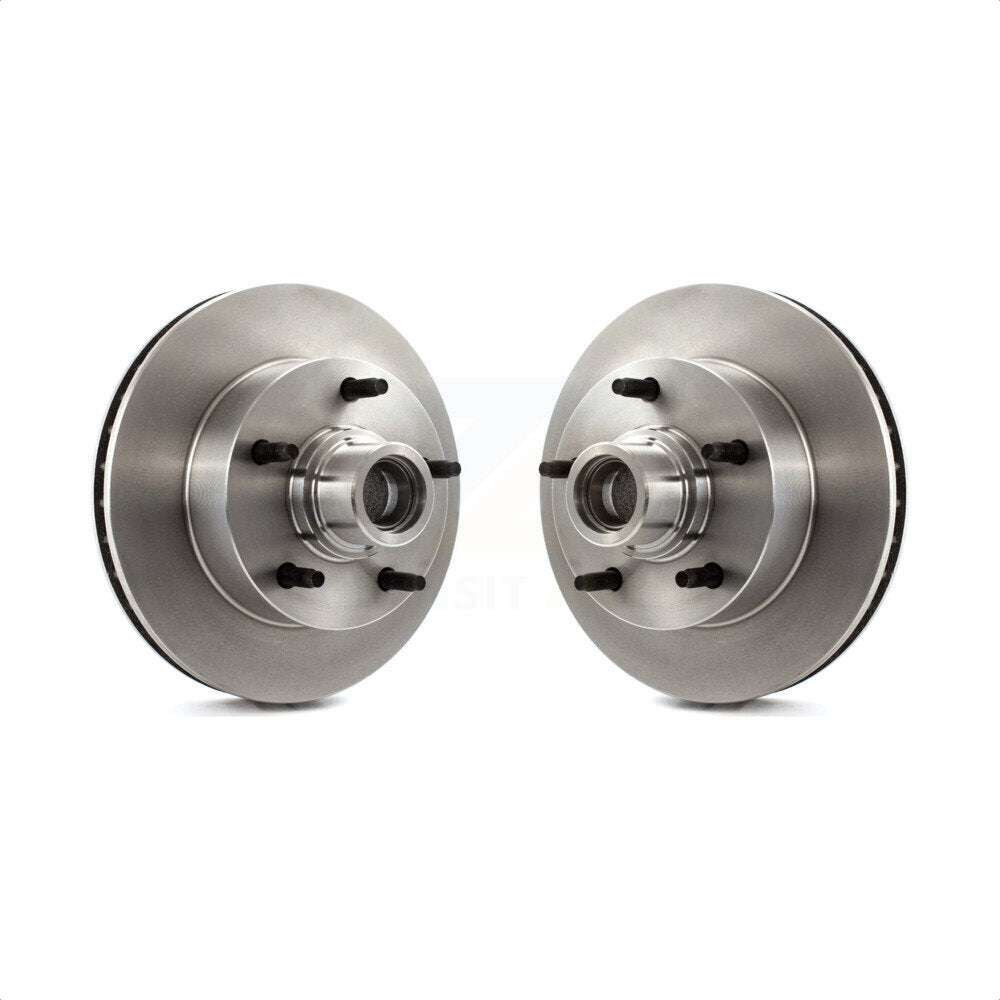 Front Disc Brake Rotors And Hub Assembly Pair For Ford F-150 E-150 Econoline F-100 Club Wagon E-100 K8-100014