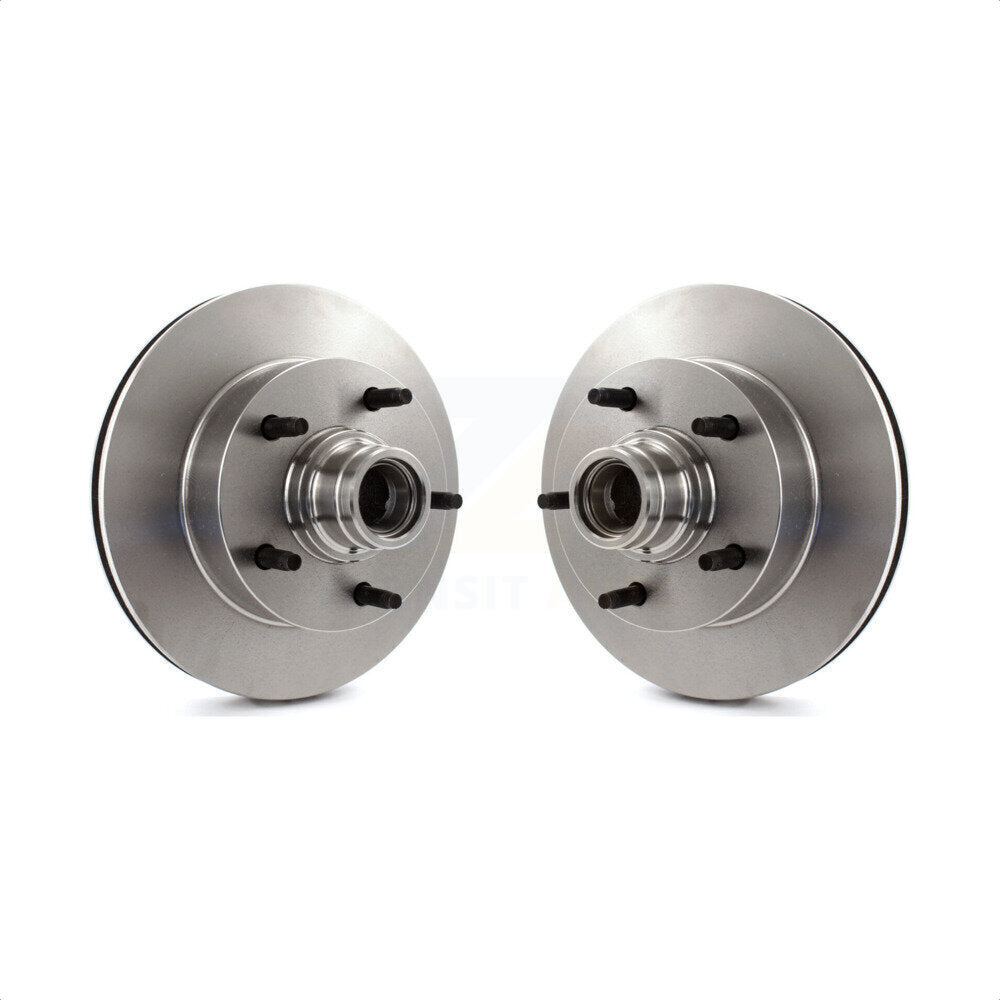 Front Disc Brake Rotors And Hub Assembly Pair For Ford F-150 E-150 Econoline K8-100018
