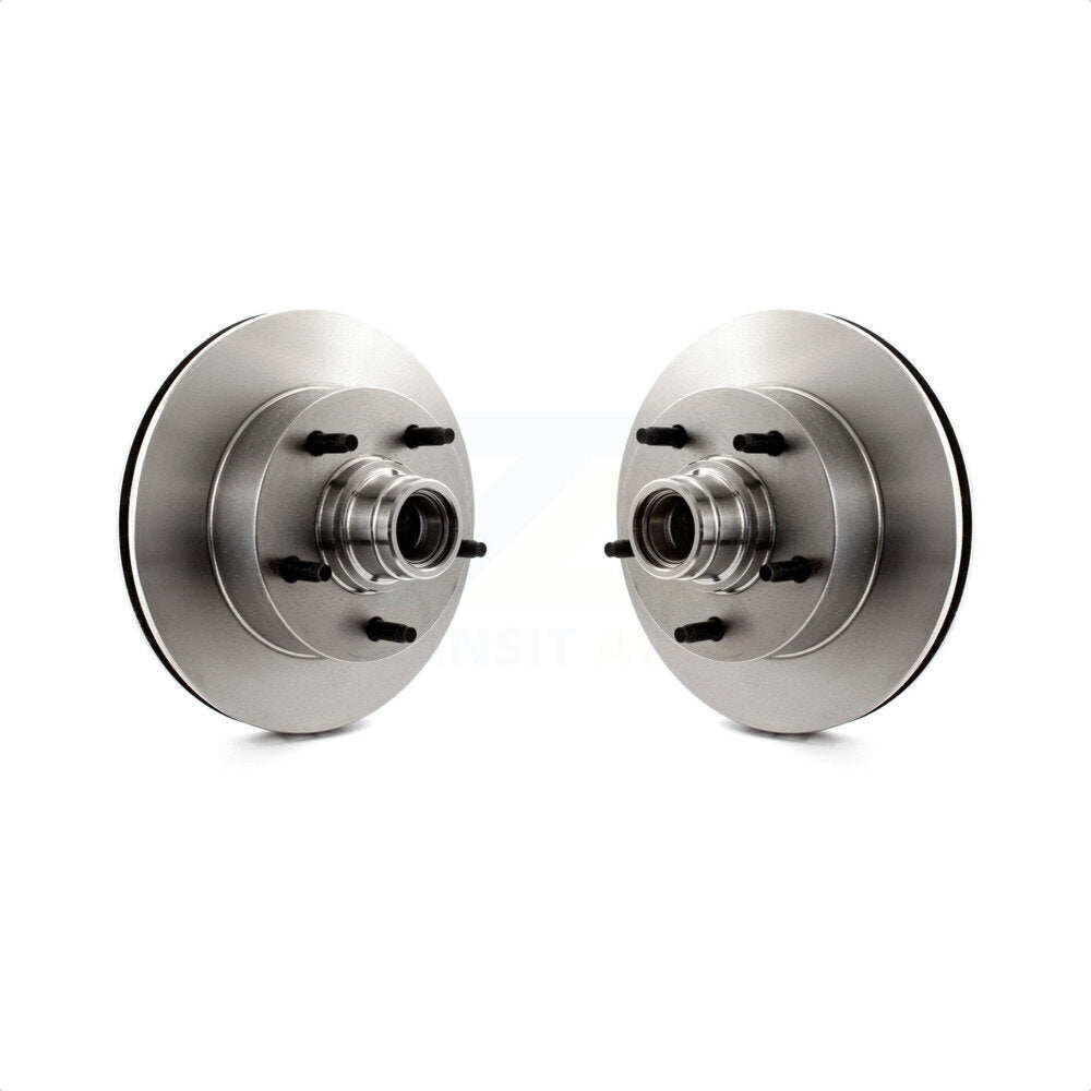 Front Disc Brake Rotors And Hub Assembly Pair For Ford E-150 Econoline Club Wagon K8-100019