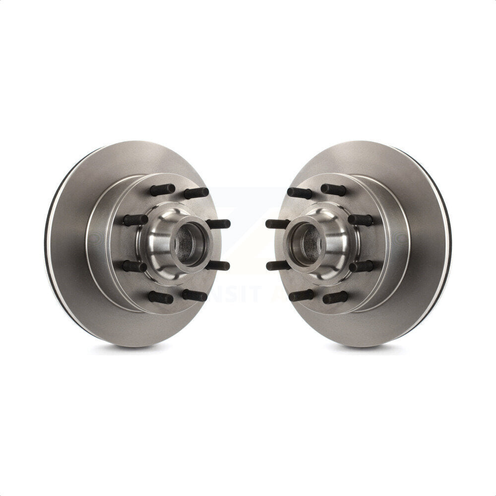 Front Disc Brake Rotors And Hub Assembly Pair For Ford F-350 F-250 HD E-250 Econoline E-350 Club Wagon Super Duty K8-100020