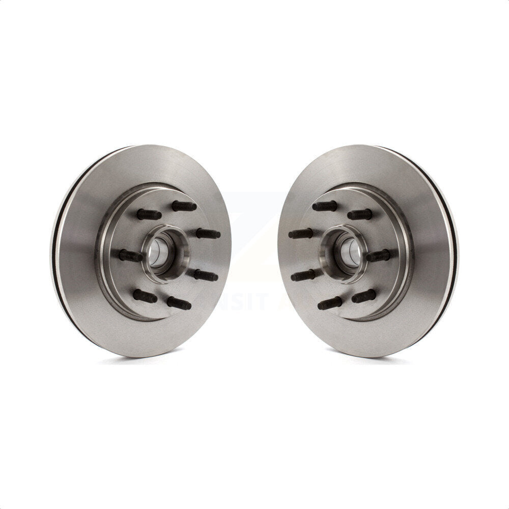 Front Disc Brake Rotors And Hub Assembly Pair For Ford F-150 Lincoln Mark LT RWD K8-100036