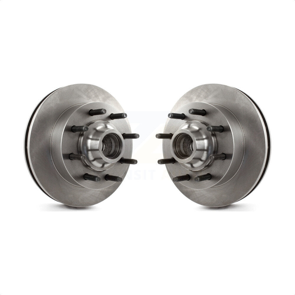 Front Disc Brake Rotors And Hub Assembly Pair For 2003-2004 Ford F-250 Super Duty F-350 Excursion K8-100037