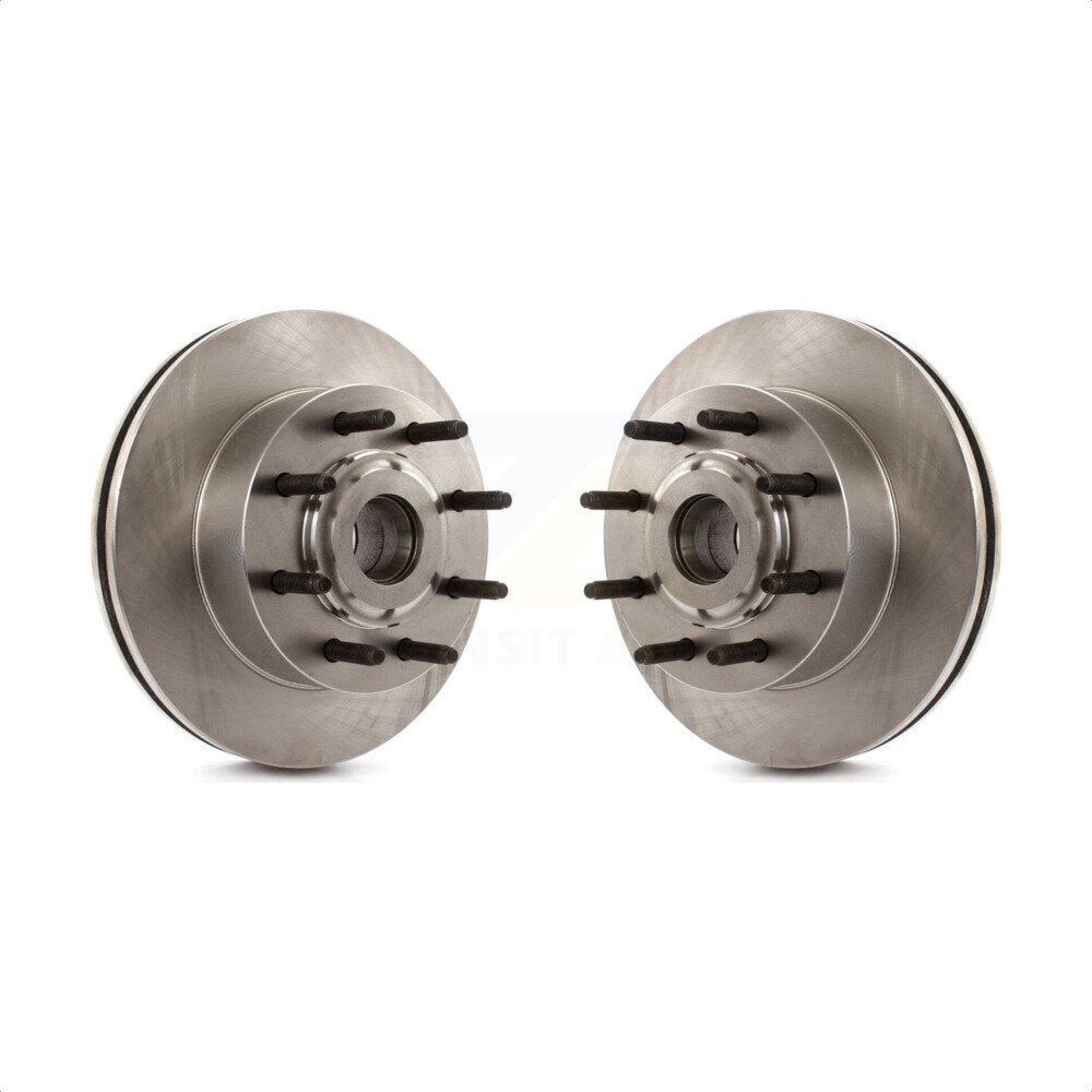 Front Disc Brake Rotors And Hub Assembly Pair For Ford F-250 Super Duty F-350 Excursion RWD K8-100039