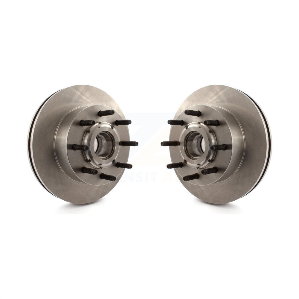 Front Disc Brake Rotors And Hub Assembly Pair For Ford F-250 Super Duty F-350 K8-100043