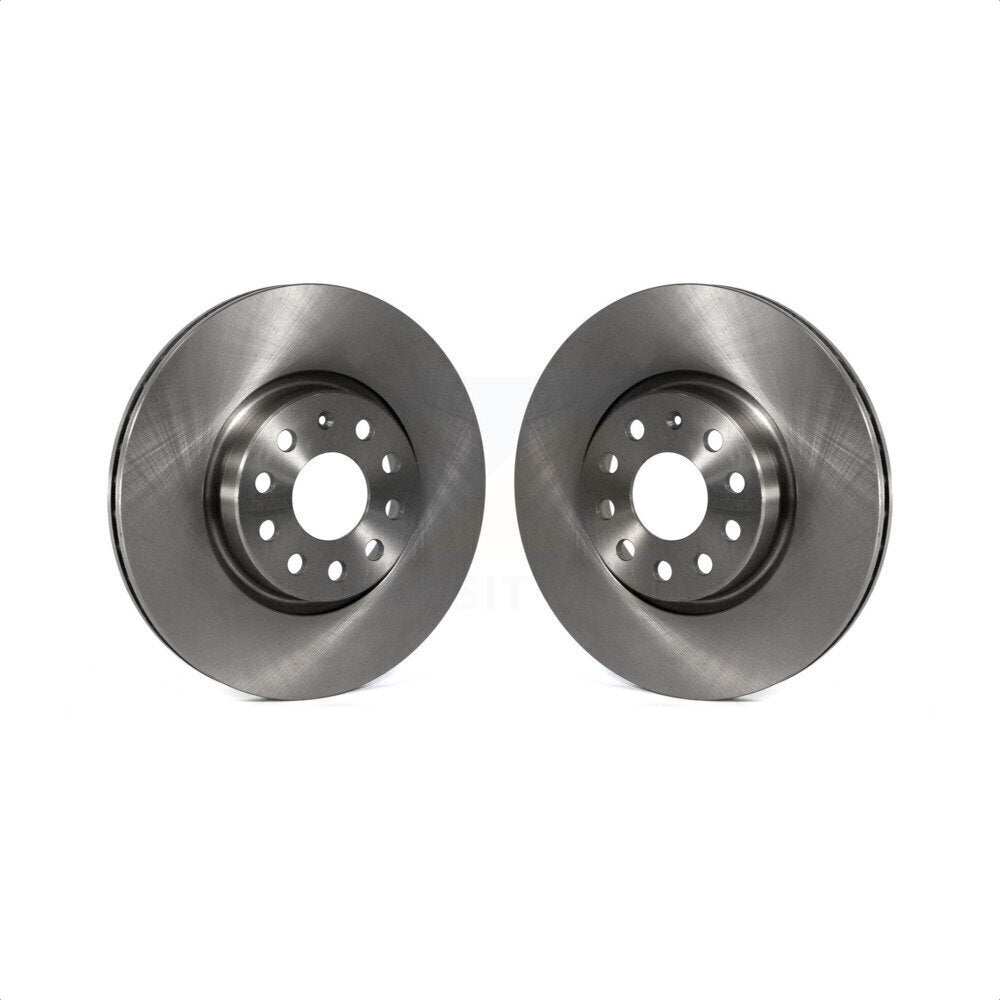 Front Disc Brake Rotors Pair For Volkswagen Jetta Passat Audi Tiguan GTI Beetle CC A3 Q3 Eos Quattro Golf Alltrack TT Sportback e-tron Limited Taos K8-100407