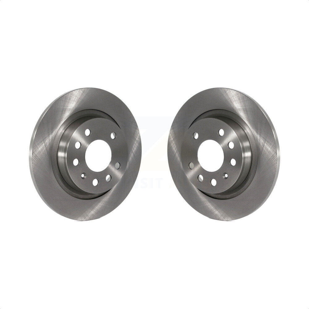 Rear Disc Brake Rotors Pair For Saab 9-3 9-3X With Solid Rotor K8-100813