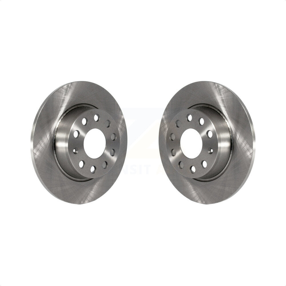 Rear Disc Brake Rotors Pair For Volkswagen Jetta Passat GTI Audi Golf Beetle A3 SportWagen Quattro Eos Alltrack e-Golf Sportback e-tron Taos K8-100906