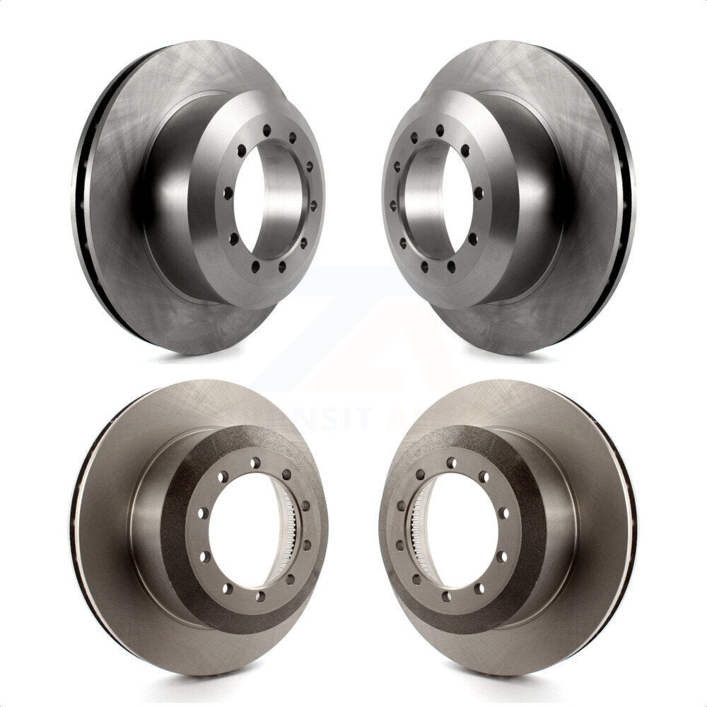Front Rear Disc Brake Rotors Kit For Ford F59 F-53 Motorhome Chassis F-59 Commercial Stripped K8-101091