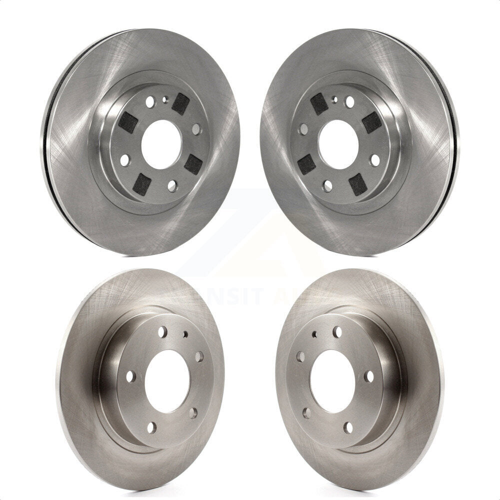 Front Rear Disc Brake Rotors Kit For 2001-2002 Mazda Protege 2.0L with rear brakes With 4 Lug Wheels K8-101293