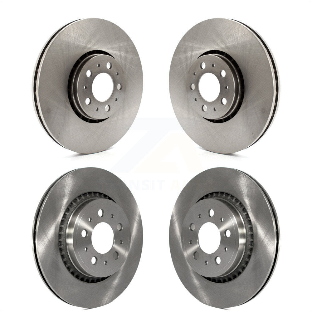 Front Rear Disc Brake Rotors Kit For 2003-2014 Volvo XC90 With 328mm Diameter Rotor K8-101616