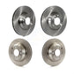 Front Rear Disc Brake Rotors Kit For 2010-2012 Audi Q7 With 358mm Diameter Rotor K8-101833