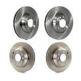 Front Rear Disc Brake Rotors Kit For 2010-2012 Audi Q7 With 358mm Diameter Rotor K8-101833