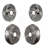 Front Rear Disc Brake Rotors Drums Kit For Toyota Yaris K8-101963