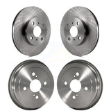 Front Rear Disc Brake Rotors Drums Kit For Toyota Echo K8-101977