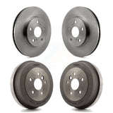 Front Rear Disc Brake Rotors Drums Kit For 2005 Toyota Camry SE XLE Vehicles Manufactured In USA K8-101992