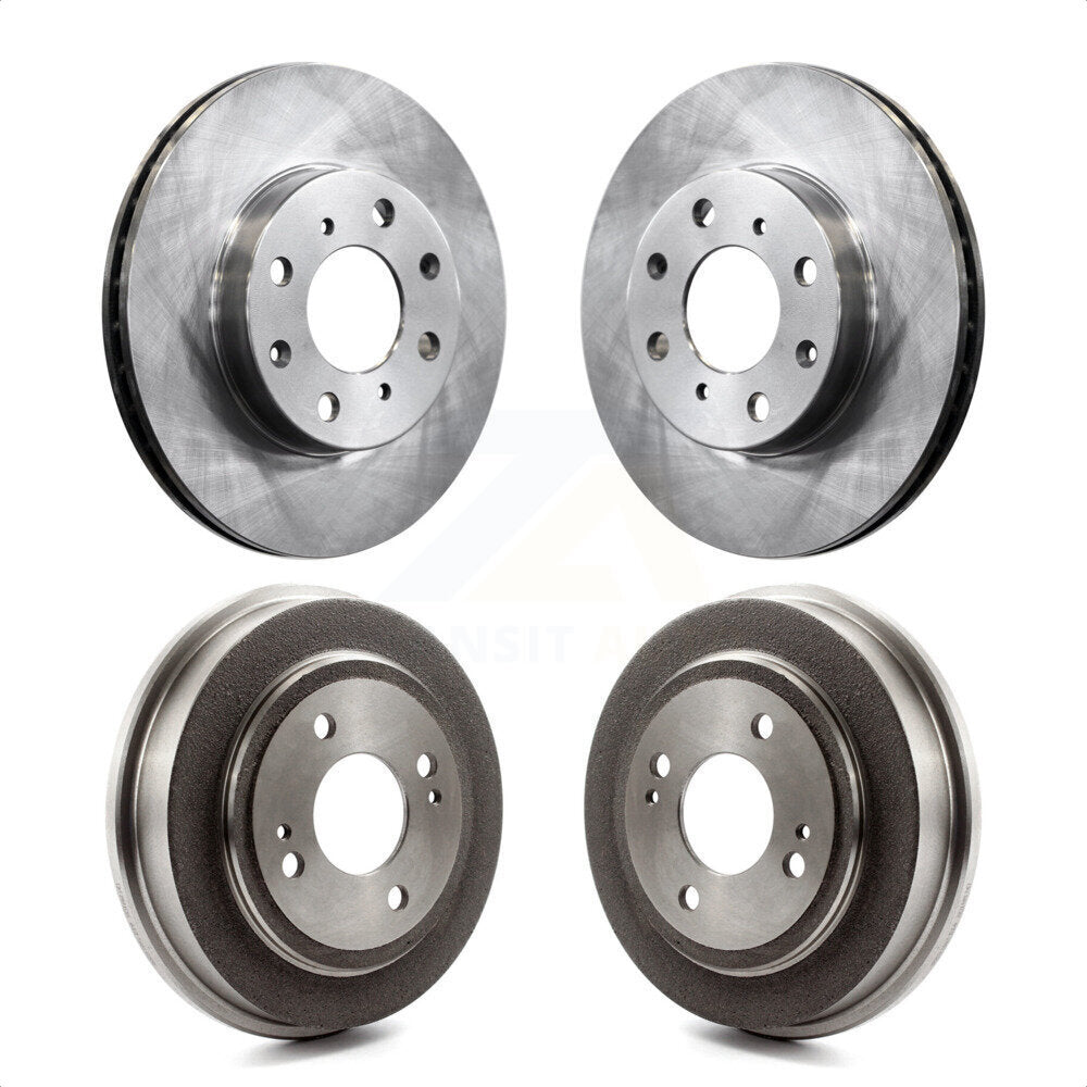 Front Rear Disc Brake Rotors Drums Kit For Honda Civic K8-102001