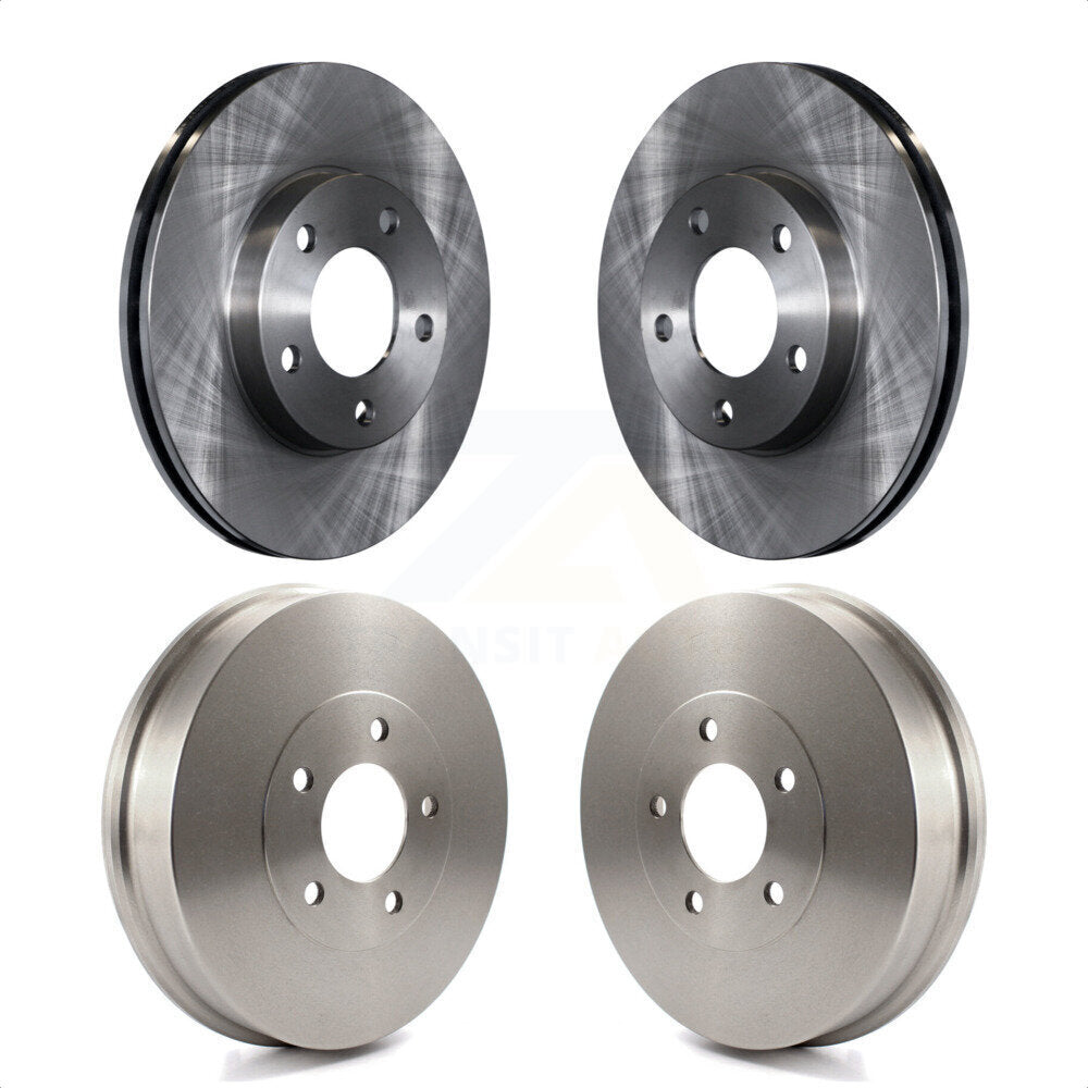 Front Rear Disc Brake Rotors Drums Kit For 2007-2007 Ford Escape Mercury Mariner From 01/08/07 Drum rear brakes K8-102005