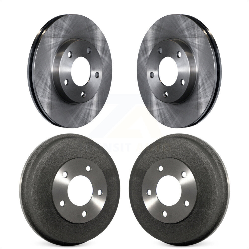 Front Rear Disc Brake Rotors Drums Kit For Ford Escape Mazda Tribute Mercury Mariner K8-102007