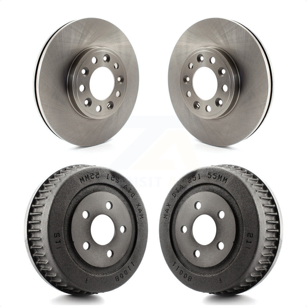 Front Rear Disc Brake Rotors Drums Kit For 1999-2003 Ford Windstar Drum rear brakes K8-102009