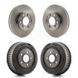 Front Rear Disc Brake Rotors Drums Kit For 1999-2003 Ford Windstar Drum rear brakes K8-102009