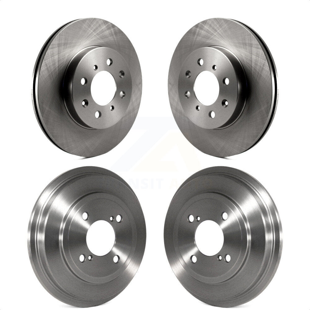 Front Rear Disc Brake Rotors Drums Kit For Honda Fit K8-102033