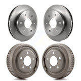 Front Rear Disc Brake Rotors Drums Kit For 1992-1994 1998 GMC Yukon 4WD With 10" Diameter Drum K8-102038