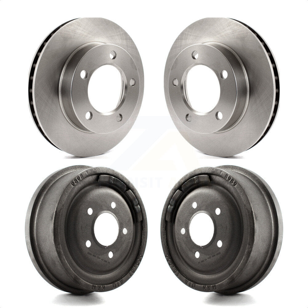 Front Rear Disc Brake Rotors Drums Kit For 1983 Ford F-150 4WD With 10" Diameter Drum K8-102048