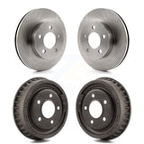 Front Rear Disc Brake Rotors Drums Kit For Ford Ranger Mazda B3000 B4000 With 9" Diameter Drum 4WD K8-102050