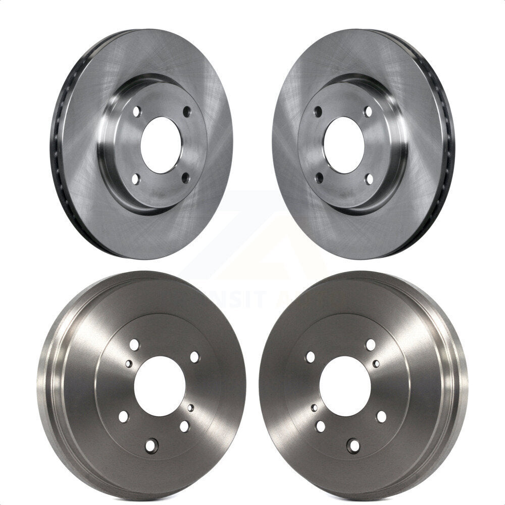 Front Rear Disc Brake Rotors Drums Kit For Nissan Sentra Versa Cube K8-102068