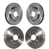 Front Rear Disc Brake Rotors Drums Kit For Nissan Sentra Versa Cube K8-102068